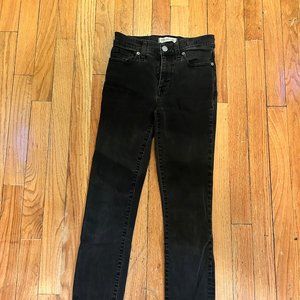 Madewell Highrise Skinny Jean - Dark Gray Wash Size 24